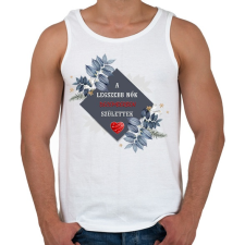 PRINTFASHION Legszebb nők december - Férfi atléta - Fehér atléta, trikó