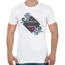 PRINTFASHION Legszebb nők február - Férfi póló - Fehér férfi póló