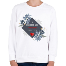 PRINTFASHION Legszebb nők március - Gyerek pulóver - Fehér