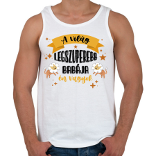 PRINTFASHION Legszuperebb baba - Férfi atléta - Fehér atléta, trikó