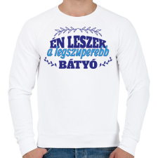 PRINTFASHION Legszuperebb bátyó - Férfi pulóver - Fehér férfi pulóver, kardigán