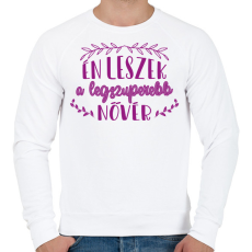 PRINTFASHION Legszuperebb nővér - Férfi pulóver - Fehér