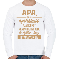 PRINTFASHION Legtökéletesebb ajándék - Férfi pulóver - Fehér férfi pulóver, kardigán