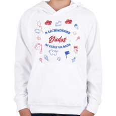 PRINTFASHION Legtündéribb dadus - Gyerek kapucnis pulóver - Fehér