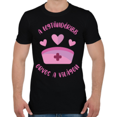 PRINTFASHION Legtündéribb orvos - Férfi póló - Fekete