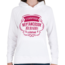 PRINTFASHION Legügyesebb néptáncosok - Hónappal (női) - Női kapucnis pulóver - Fehér női pulóver, kardigán