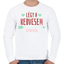 PRINTFASHION Légy a kedvesem! - Férfi pulóver - Fehér férfi pulóver, kardigán