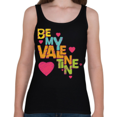 PRINTFASHION Légy a Valentinom - Valentin napi páros póló - Női atléta - Fekete