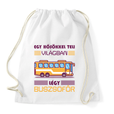 PRINTFASHION Légy buszsofőr - Sportzsák, Tornazsák - Fehér tornazsák