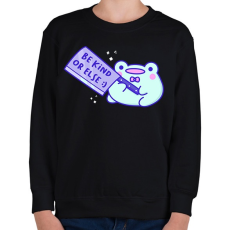 PRINTFASHION Légy kedves, különben..  - Gyerek pulóver - Fekete