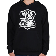 PRINTFASHION Légy kib@szott menő - Gyerek kapucnis pulóver - Fekete gyerek pulóver, kardigán