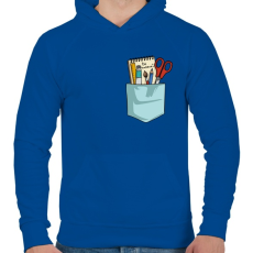 PRINTFASHION Légy különleges! - Férfi kapucnis pulóver - Királykék