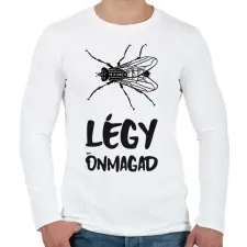 PRINTFASHION LÉGY ÖNMAGAD - Férfi hosszú ujjú póló - Fehér férfi póló