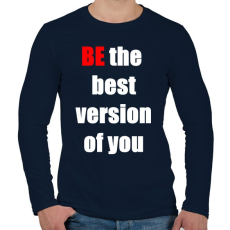 PRINTFASHION Légy te magad legjobb változata - Férfi hosszú ujjú póló - Sötétkék