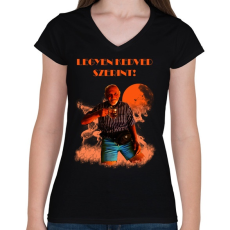 PRINTFASHION LEGYEN KEDVED SZERINT  - Női V-nyakú póló - Fekete