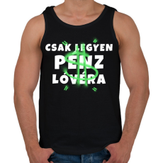 PRINTFASHION Legyen pénz lóvéra - Férfi atléta - Fekete
