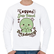 PRINTFASHION Legyen szép napod bazdmeg! - Férfi pulóver - Fehér férfi pulóver, kardigán