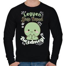 PRINTFASHION Legyen szép napod bazdmeg! - Férfi pulóver - Fekete férfi pulóver, kardigán