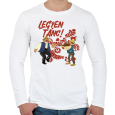 PRINTFASHION Legyen Tánc! - Férfi hosszú ujjú póló - Fehér