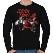 PRINTFASHION Legyen tánc! - Férfi pulóver - Fekete férfi pulóver, kardigán