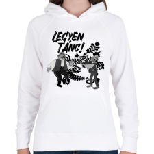 PRINTFASHION Legyen tánc! - Női kapucnis pulóver - Fehér női pulóver, kardigán