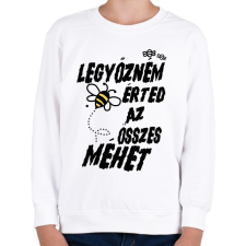 PRINTFASHION Legyőzném érted az összes méhet - páros minta - Gyerek pulóver - Fehér gyerek pulóver, kardigán