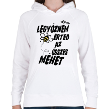 PRINTFASHION Legyőzném érted az összes méhet - páros minta - Női kapucnis pulóver - Fehér női pulóver, kardigán