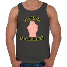 PRINTFASHION Legyőztem az anorexiát - Férfi atléta - Sötétszürke