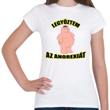 PRINTFASHION Legyőztem az anorexiát - Női póló - Fehér női póló