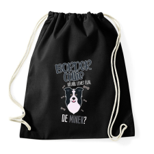 PRINTFASHION Lehet élni, de minek? - Border Collie - Sportzsák, Tornazsák - Fekete tornazsák