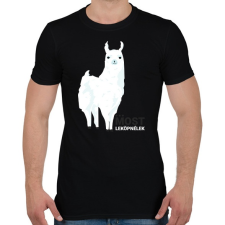 PRINTFASHION Leköplek Alpaka - Férfi póló - Fekete férfi póló