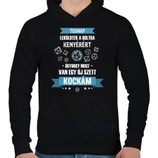 PRINTFASHION Leküldtek a boltba - Férfi kapucnis pulóver - Fekete férfi pulóver, kardigán