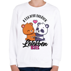 PRINTFASHION Lélekben ikrek - Gyerek pulóver - Fehér
