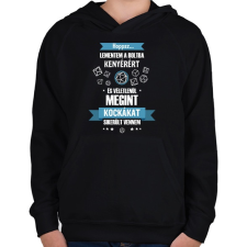 PRINTFASHION Lementem a boltba kenyérért - Gyerek kapucnis pulóver - Fekete gyerek pulóver, kardigán