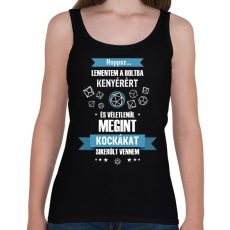 PRINTFASHION Lementem a boltba kenyérért - Női atléta - Fekete