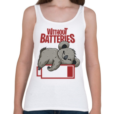 PRINTFASHION Lemerülve - koala - Női atléta - Fehér női trikó