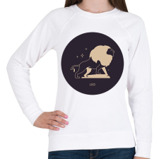 PRINTFASHION Leo - Oroszlán - Női pulóver - Fehér női pulóver, kardigán