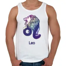 PRINTFASHION Leo színes - Férfi atléta - Fehér atléta, trikó