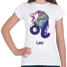 PRINTFASHION Leo színes - Női póló - Fehér