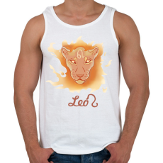 PRINTFASHION Leo zodiac - Férfi atléta - Fehér
