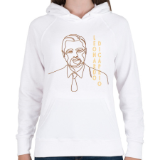 PRINTFASHION Leonardo DiCaprio - Vonalas - Női kapucnis pulóver - Fehér női pulóver, kardigán