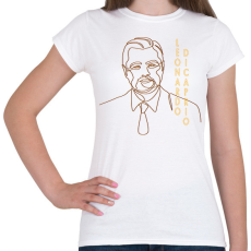 PRINTFASHION Leonardo DiCaprio - Vonalas - Női póló - Fehér