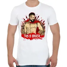 PRINTFASHION Leonidasz - Férfi póló - Fehér férfi póló