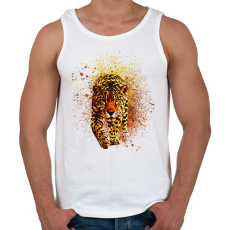 PRINTFASHION leopard abstrakt - Férfi atléta - Fehér