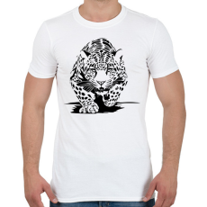 PRINTFASHION leopárd - Férfi póló - Fehér