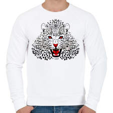 PRINTFASHION leopard - Férfi pulóver - Fehér férfi pulóver, kardigán