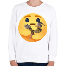 PRINTFASHION Leopárd gekkó - Gyerek pulóver - Fehér