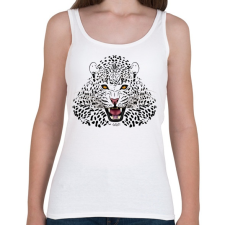 PRINTFASHION Leopard Jaguar Cheetah Black panther - Női atléta - Fehér női trikó
