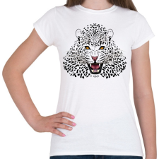 PRINTFASHION Leopard Jaguar Cheetah Black panther - Női póló - Fehér női póló