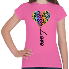 PRINTFASHION Leopárd love - Női póló - Rózsaszín női póló